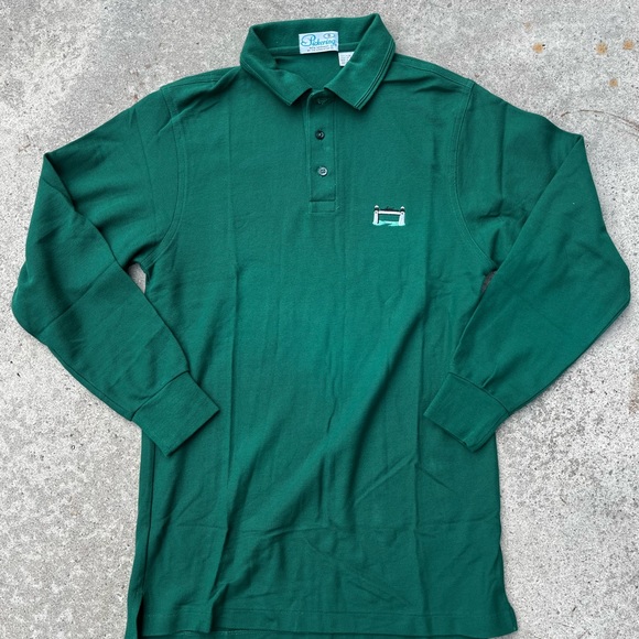 Vintage Shirts Vintage 98s Pickering Golf Long Sleeve Polo Single
